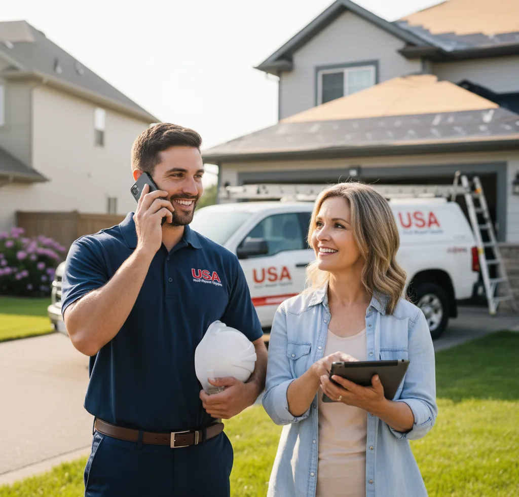 USA Roof Repair Experts customer support in Hermanville